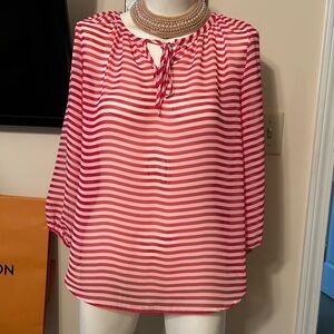 Women’s striped sheer blouse